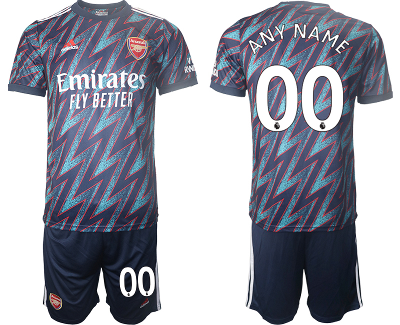 Men 2021-2022 Club Arsenal away blue customized Soccer Jersey->arsenal jersey->Soccer Club Jersey
